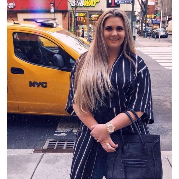 Cotton On White Black Pin Stripe Lightweight Oversized Long Cardigan | Size M/L - Picture 1 of 7